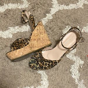 Wet Seal cheetah wedges